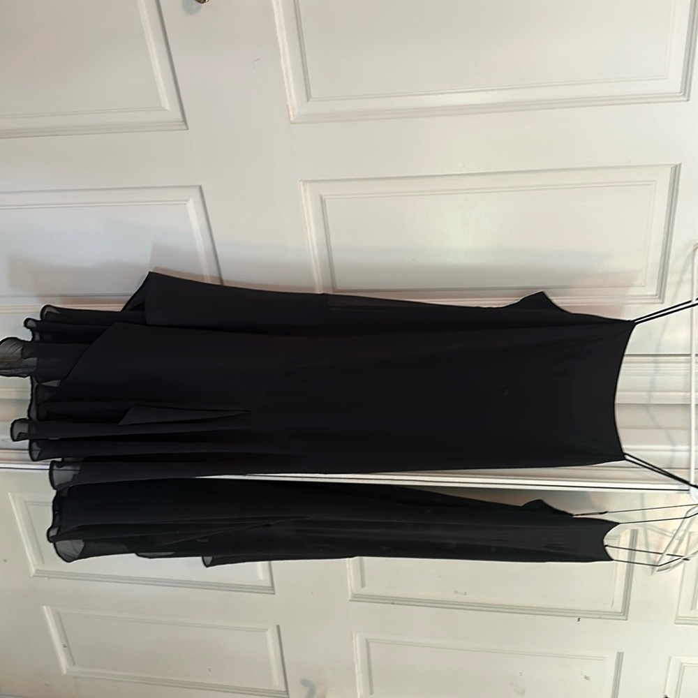 Black ruffle dress